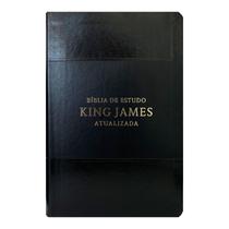 Bíblia de estudo King James atuali. full color - bicolor preta