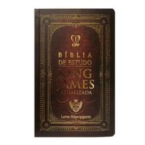 Bíblia de Estudo King James Atualizada KJA Capa Dura Vermelha Antiga