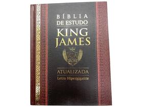 Bíblia De Estudo King James Atualizada/ Letra Hiper Gigante/ Bordô e Preta