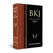 Bíblia De Estudo King James Bkj 1611 Estudos Holman Preta Marrom