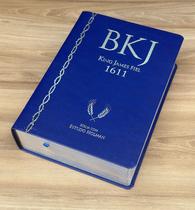 Bíblia de estudo King James Holman 1611 Capa Azul luxo