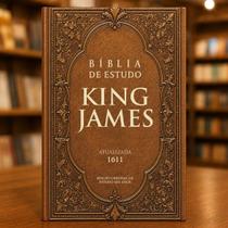 Bíblia de Estudo King James KJA Letra Grande Full Color Marrom Vintage Bíblia de Estudo King James KJA Letra Grande Full Color Marrom Vintage