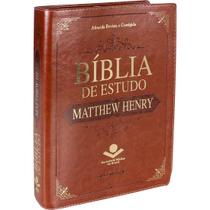 Biblia de estudo matthew henry arc capa de luxo marrom com indice Biblia de estudo matthew henry arc capa de luxo marrom com indice