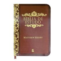 Bíblia De Estudo Matthew Henry - Capa Luxo Marrom