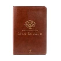 Bíblia de Estudo Max Lucado NAA Leitura Perfeita Capa Luxo Marrom - THOMAS NELSON