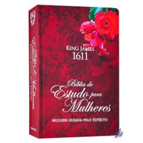 Bíblia de Estudo Mulher Guiada King James Capa Romã - BV Books Bíblia de Estudo Mulher Guiada King James Capa Romã - BV Books