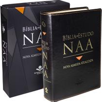 Biblia De Estudo Naa - Capa Luxo Preta - Sbb