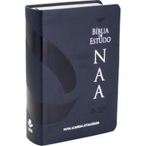 Bíblia de Estudo NAA TAMANHO MÉDIO Letra Normal Capa PU Azul - SBB