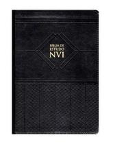 Bíblia de estudo NVI - Preta - Capa luxo