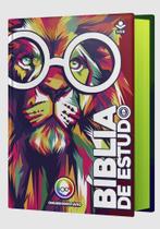 Bíblia de Estudo O Mundo de Otávio Letras Grandes Maiúsculas Na Linguagem de Hoje NTLH Capa Leão