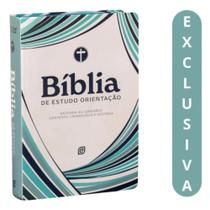 Bíblia De Estudo Orientação Nvi- Capa Blue Waves Bíblia De Estudo Orientação Nvi- Capa Blue Waves