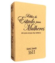 Bíblia de estudo para mulheres king james capa luxo salmão
