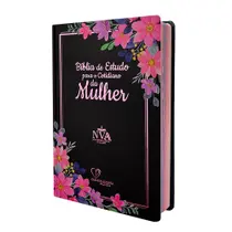 Biblia de estudo para o cotidiano da mulher nva capa dura - preta