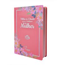 Biblia de estudo para o cotidiano da mulher nva capa dura - rosa intenso