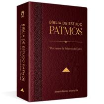 Bíblia de Estudo Patmos Grande Capa Luxo Vinho ARC CPAD Bíblia de Estudo Patmos Grande Capa Luxo Vinho ARC CPAD