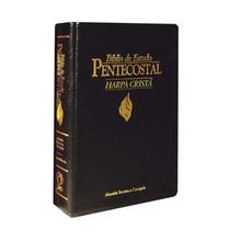 Bíblia de Estudo Pentecostal Com Harpa Cristã Preta Média
