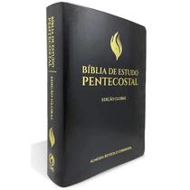 Bíblia de Estudo Pentecostal Edição Global ARC Letra Grande Capa Luxo Preta