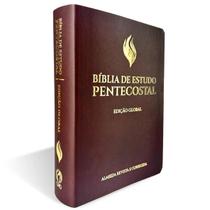 Bíblia de Estudo Pentecostal Grande Luxo Marrom (Edição Global) ARC CPAD