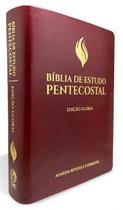 Bíblia de Estudo Pentecostal Grande Luxo Vinho (Edição Global)