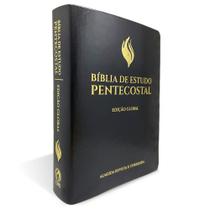 Biblia De Estudo Pentecostal Grande Preta Edição Global - cpad