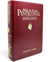 Biblia De Estudo Pentecostal Harpa Cristã Media Vinho - Cpad Biblia De Estudo Pentecostal Harpa Cristã Media Vinho - Cpad