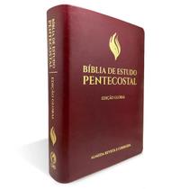 Bíblia de Estudo Pentecostal Letra Grande Edição Global ARC Almeida Revista Corrigida Palavras de Jesus em Vermelho CPAD