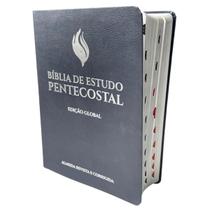 Bíblia de Estudo Pentecostal Letra Grande Global ÍNDICE ARC Almeida Revista Corrigida Palavras de Jesus em Vermelho CPAD