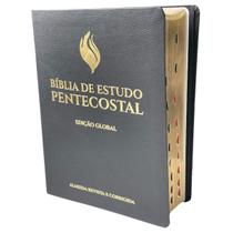 Bíblia de Estudo Pentecostal Letra Grande Global ÍNDICE ARC Almeida Revista Corrigida Palavras de Jesus em Vermelho CPAD Bíblia de Estudo Pentecostal Letra Grande Global ÍNDICE ARC Almeida Revista Corrigida Palavras de Jesus em Vermelho CPAD