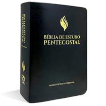 Bíblia de Estudo Pentecostal Média Luxo Cor Preta ARC CPAD
