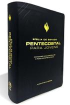 Bíblia de estudo pentecostal para jovens média luxo preta