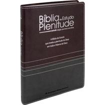 Bíblia de Estudo Plenitude ARC Índice Letra Normal Bordô e Cinza - SBB