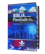Bíblia de estudo plenitude para jovens ntlh capa dura azul índice