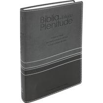 Bíblia de Estudo Plenitude Versão ARA Almeida Revista e Atualizada Índice Lateral Fitilho marca paginas Preto e Cinza