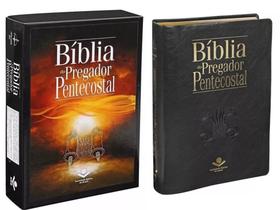 Bíblia De Estudo Pregador Pentecostal- índice digital - Capa material sintético Preta nobre - SBB Bíblia De Estudo Pregador Pentecostal- índice digital - Capa material sintético Preta nobre - SBB