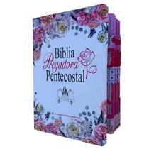 Bíblia de Estudo Pregadora Pentecostal ARC média com Abas adesivas coladas