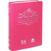 Bíblia de Estudo Pregando com Poder- Rosa - AD SANTOS - BIBLIA