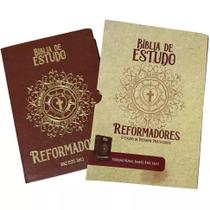 Bíblia de estudo reformadores king james fiel 1611 capa luxo marrom
