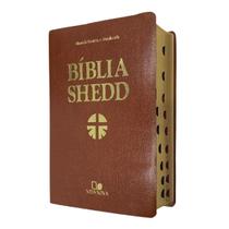 Biblia de estudo shedd ara capa luxo marrom com índice Biblia de estudo shedd ara capa luxo marrom com índice