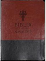 BÍBLIA DE ESTUDO SHEDD - material sintético MARROM E PRETO