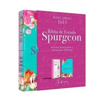 Bíblia de estudo spurgeon king james 1611 capa dura feminina