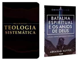 Bíblia De Estudo Teologia Sistemática/ Capa Pu Luxo Marrom/ Com Harpa/ Livro Batalha Espiritual