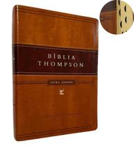 Bíblia De Estudo Thompson Letra Grande + Índice Lateral - Capa Luxo Marrom