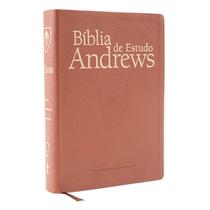 Bíblia De Estudos Andrews Capa Couro Legitimo Marrom CPB