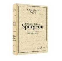 Bíblia de Estudos King James BKJ 1611 Spurgeon Feminina Masculina Verde Atualizada Grande - BV BOOKS
