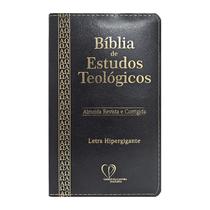 Bíblia de estudos teológicos arc - pu luxo - preta