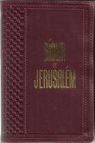 Bíblia De Jerusalém Media Luxo vinho Lateral Dourada sintético