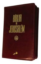 Bíblia de Jerusalém Média Original Completa Capa Zíper Livro Sagrado para Estudos Bíblicos Editora Paulus