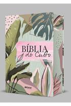 Biblia do culto gigante tropical verde com harpa e corinhos