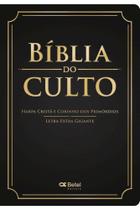 Bíblia do culto tradicional preta - letra extra gigante