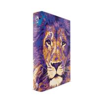 Bíblia do leão azul com harpa - capa dura luxo - letra grande - arc